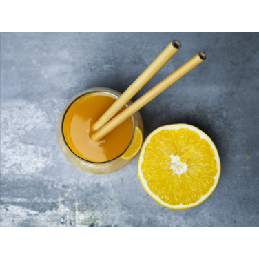Logotrade corporate gift image of: ECO Bamboe Straw Set bamboo straws