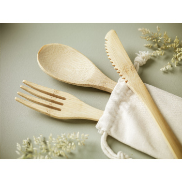 Logotrade promotional item image of: Bambu Cutlery Set