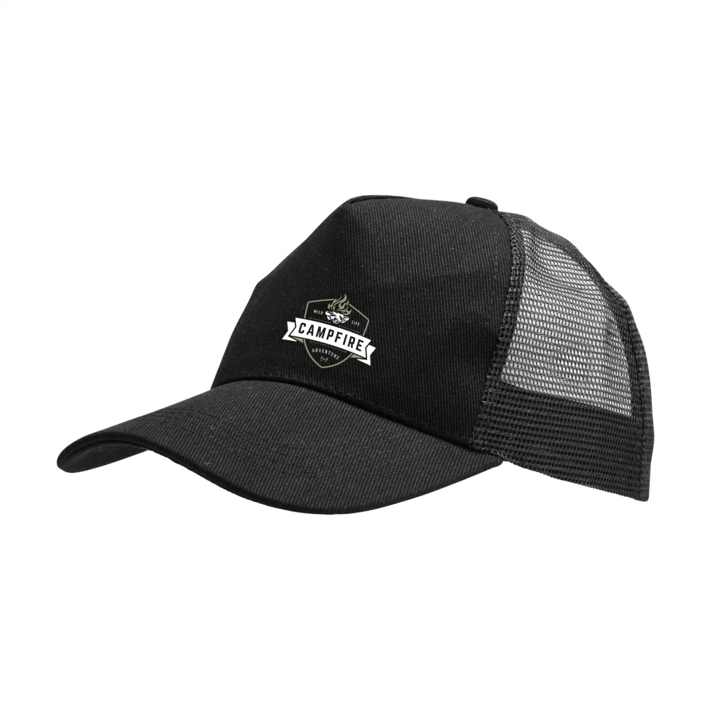 Logotrade promotional giveaway image of: Trucker Recycled Cotton cap
