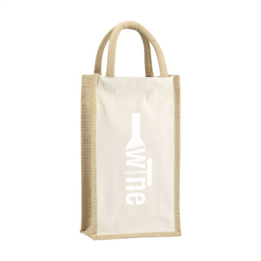 Logotrade promotional products photo of: Jute Canvas Double Wine Bag