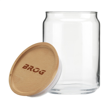 Logo trade advertising products picture of: Wood Jar Storage