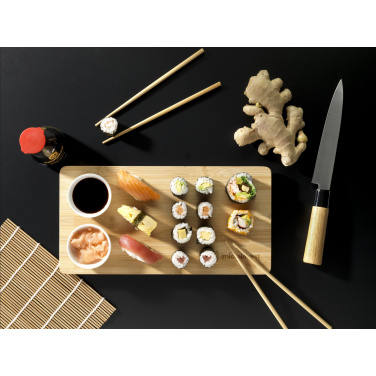 Logotrade promotional merchandise image of: Temaki Bamboo Sushi Tray gift set