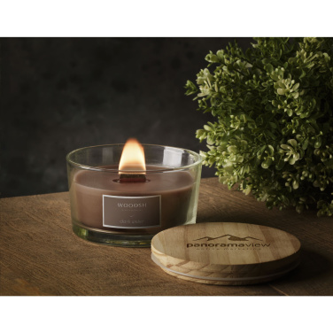 Logo trade corporate gifts picture of: Wooosh Flame Scented Candle Dark Amber