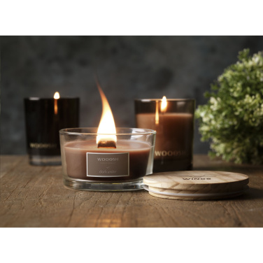 Logo trade promotional gift photo of: Wooosh Flame Scented Candle Dark Amber
