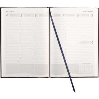 Logo trade promotional giveaways image of: Eurodirect Balacron diary A5 4-languages