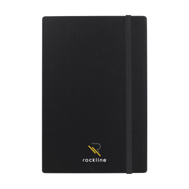 Logo trade promotional products image of: Bamboo Journal Naked Spine Paper Notebook Black A5