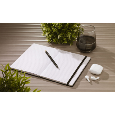 Logotrade business gift image of: Bamboo Journal Naked Spine Paper Notebook Black A5