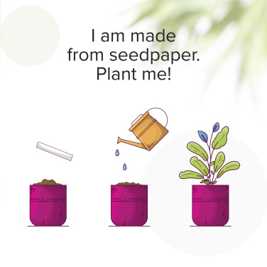 Logotrade promotional product picture of: Seed Paper Bookmark