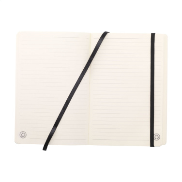 Logo trade promotional items picture of: Monti Recycled Leather - Paper Notebook A5
