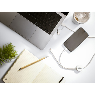 Logotrade business gift image of: Monti Recycled Leather - Paper Notebook A5