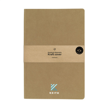 Logotrade promotional gift image of: Paper Notebook GRS Washable Kraft Cover A5
