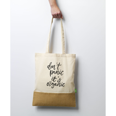 Logotrade advertising product picture of: Combi Organic Shopper (160 g/m²) bag