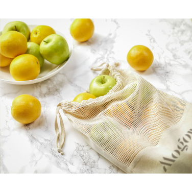 Logotrade promotional product image of: Natura Organic GOTS Mesh Bag (120 g/m²) fruit bag