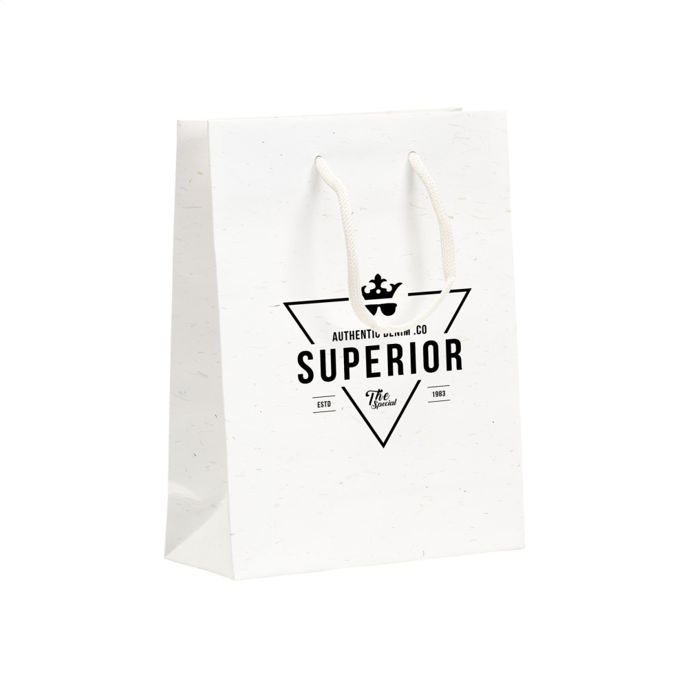 Logo trade promotional products image of: Leaf It Bag recycled with straw fibres (180 g/m²) S