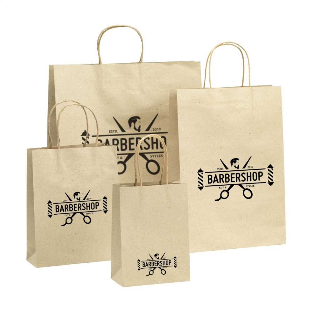Logo trade promotional item photo of: Leaf It Bag recycled grass paper (120 g/m²) L