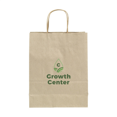 Logotrade promotional gift picture of: Leaf It Bag recycled grass paper (90 g/m²) S