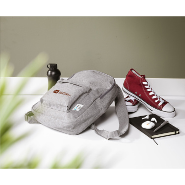 Logo trade promotional products image of: Wolkat Agadir Recycled Textile Backpack