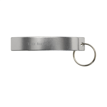 Logo trade promotional gift photo of: Alu Opener keyring