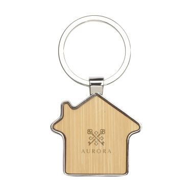 Logo trade promotional product photo of: Casa bamboo keyring