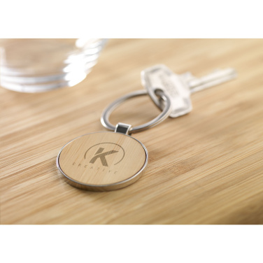 Logotrade promotional giveaways photo of: Bamboo Key Circle keyring