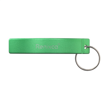 Logo trade promotional merchandise image of: Alu Opener GRS Recycled keyring
