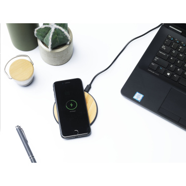 Logotrade promotional merchandise photo of: Bamboo 10W Wireless Charger wireless fast charger