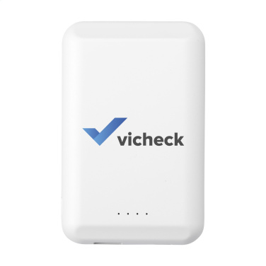 Logo trade promotional item photo of: Force Magnetic RCS Recycled Wireless Powerbank 5000