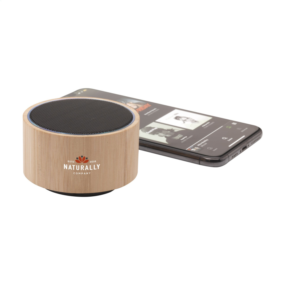Logo trade corporate gifts picture of: Wave Bamboo Wireless Speaker