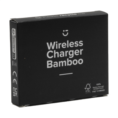 Logotrade promotional product image of: Bamboo Wireless Charger 15W