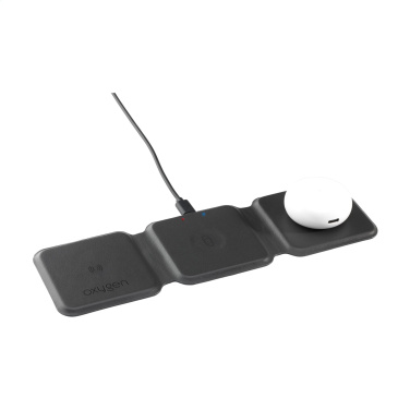 Logo trade promotional merchandise picture of: TriCharge RCS  Recycled PU Wireless Charger