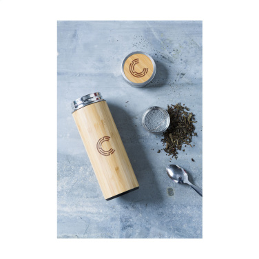 Logo trade corporate gifts image of: Osaka 360 ml bamboo thermo bottle/thermo cup