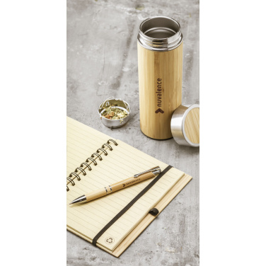 Logo trade promotional merchandise image of: Osaka 360 ml bamboo thermo bottle/thermo cup
