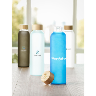 Logotrade corporate gift image of: Frosty Glass Bottle 550 ml drinking bottle