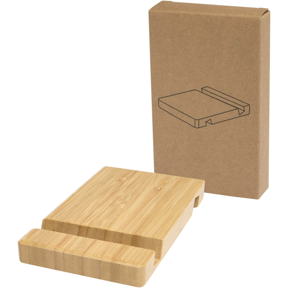 Logotrade promotional merchandise picture of: Bubup bamboo 2-angled tablet and phone stand