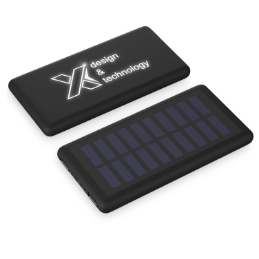Logo trade promotional products image of: SCX.design P30 8000 mAh light-up solar power bank