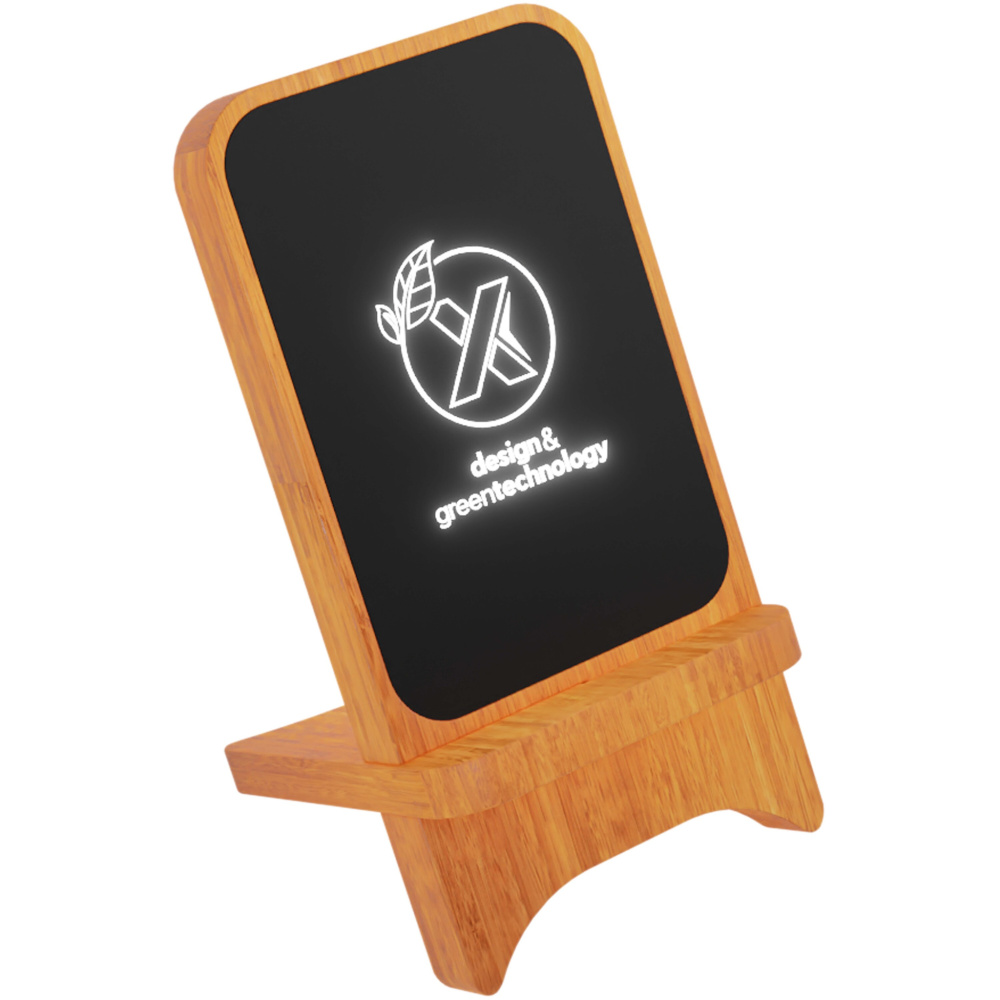 Logotrade corporate gifts photo of: SCX.design W16 10W light-up wireless wooden stand