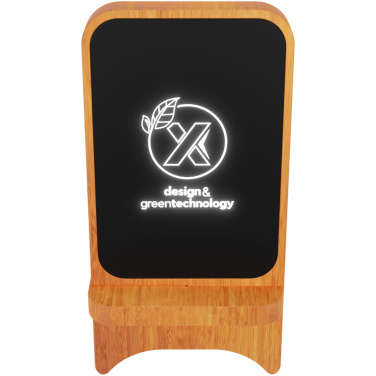 Logotrade corporate gift image of: SCX.design W16 10W light-up wireless wooden stand