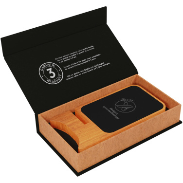 Logo trade promotional gift photo of: SCX.design W16 10W light-up wireless wooden stand