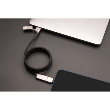 Logotrade business gift image of: SCX.design C52 100W 4-in-1 rPET magnetic ultra fast charging cable 
