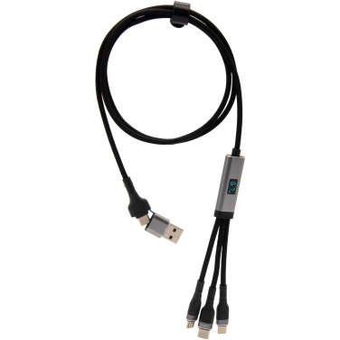 Logotrade promotional merchandise image of: SCX.design C53 100W 5-in-1 rPET ultra fast charging cable