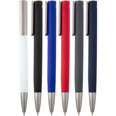 Logotrade corporate gift picture of: Ziggur aluminium ballpoint pen (blue ink)
