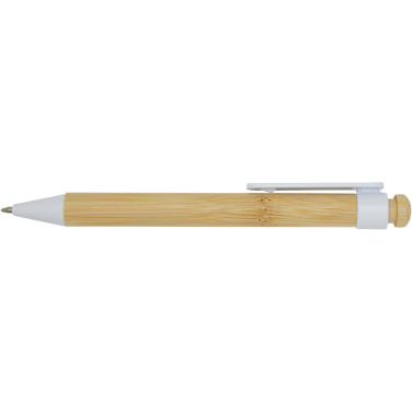 Logotrade promotional giveaways photo of: Rattan bamboo and recycled plastic ballpoint pen (black ink)