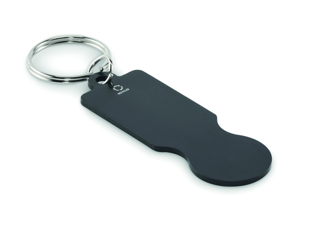Logotrade promotional product image of: Key ring with trolley token