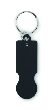 Logo trade promotional merchandise photo of: Key ring with trolley token
