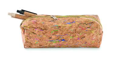 Logo trade promotional gifts picture of: Coloured cork pencil case