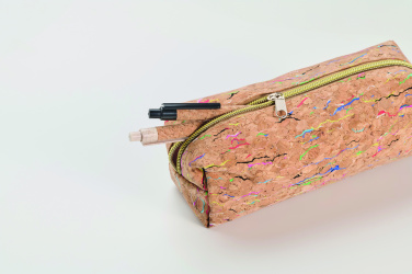 Logo trade promotional merchandise picture of: Coloured cork pencil case