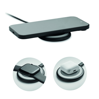 Logo trade promotional giveaway photo of: 3 in 1 wireless charger 15W