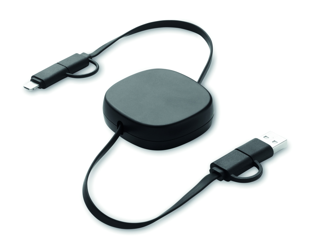 Logo trade promotional products picture of: 60W retractable charging cable
