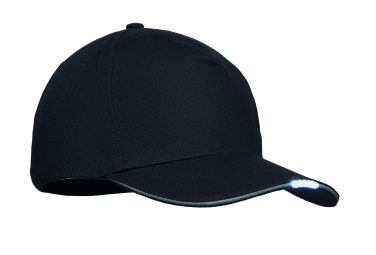 Logotrade promotional gift image of: 5 panel LED cotton cap 220gr/m²