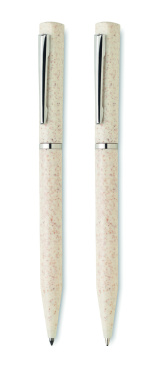 Logotrade advertising product picture of: Wheat straw/ABS twist pen set